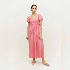 Reformation Auriela Dress in Ladies Room Pink